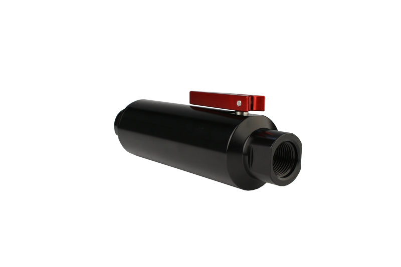 Aeromotive 12331 In-Line AN-10 Filter w/Shutoff Valve 100 Micron SS Element - B
