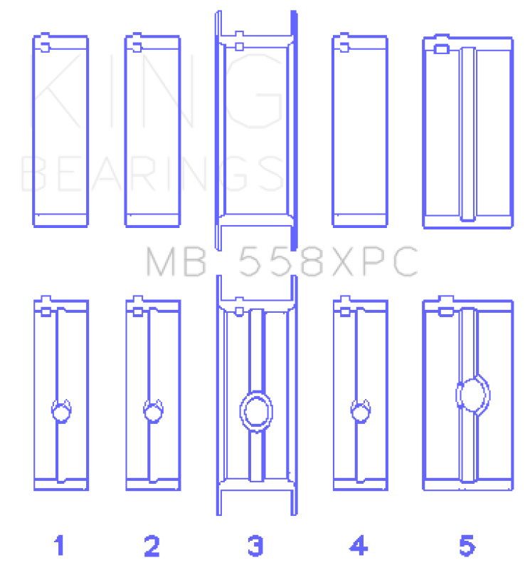 KING KINGMB558XPC010 fits KING MB558XPC010 Engine Bearings fits Chrysler 273/30