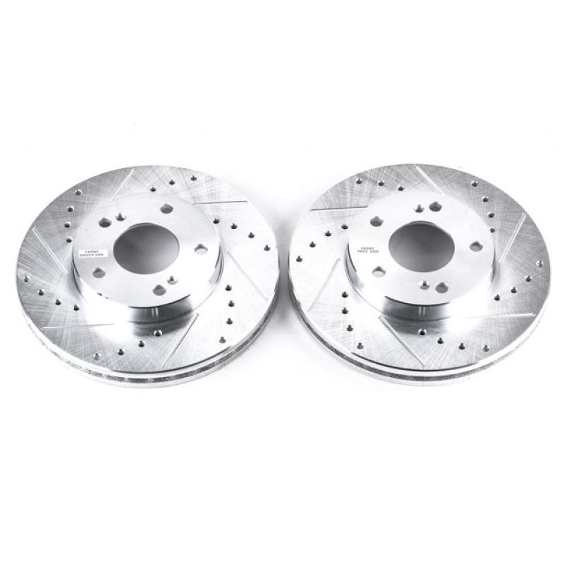 PowerStop fits Infiniti 93-97 J30 Front Evolution Drilled & Slotted Rotors -