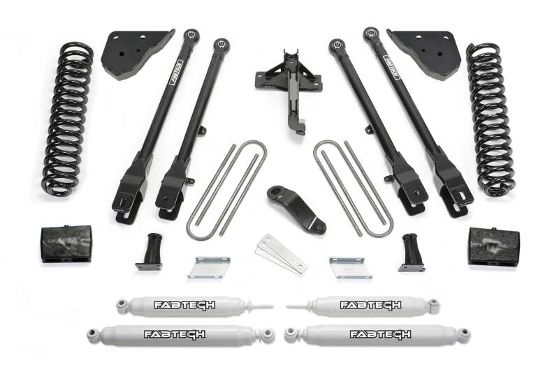 Fabtech K2431 23-24 fits Ford F450/F550 4WD 6in Link Lift Kit Performance Shocks