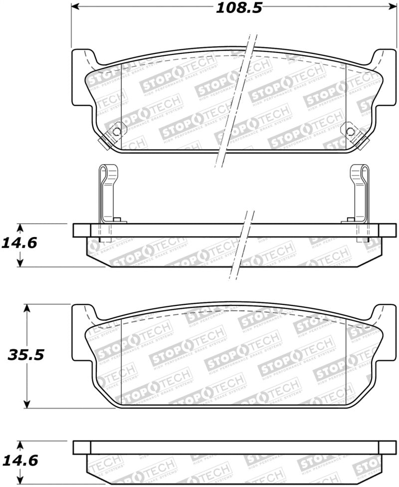 Stoptech 308.0588 Street Brake Pads - Front