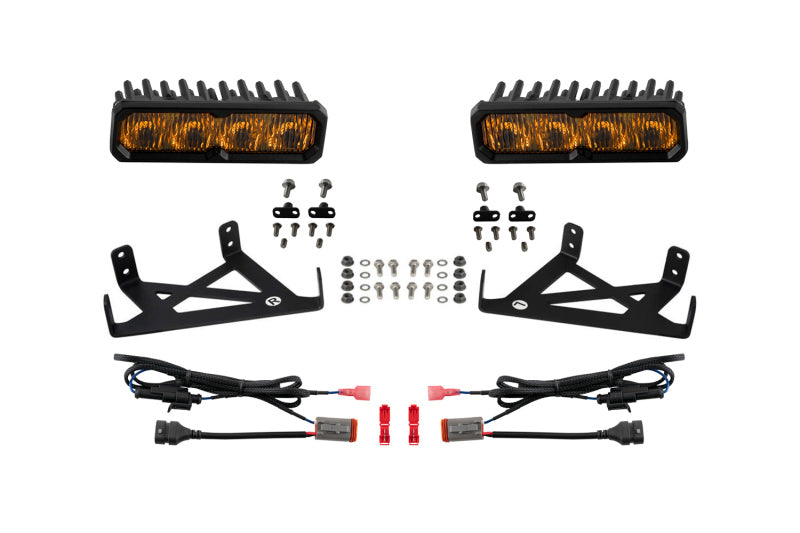 Diode Dynamics DD8847 2020-2022 fits Ford F-250 Super Duty F250 Fog SS6 Sport LED Kit Yellow 3000K