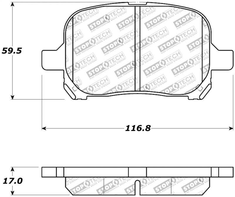 Stoptech 308.0707 Street Touring Brake Pads