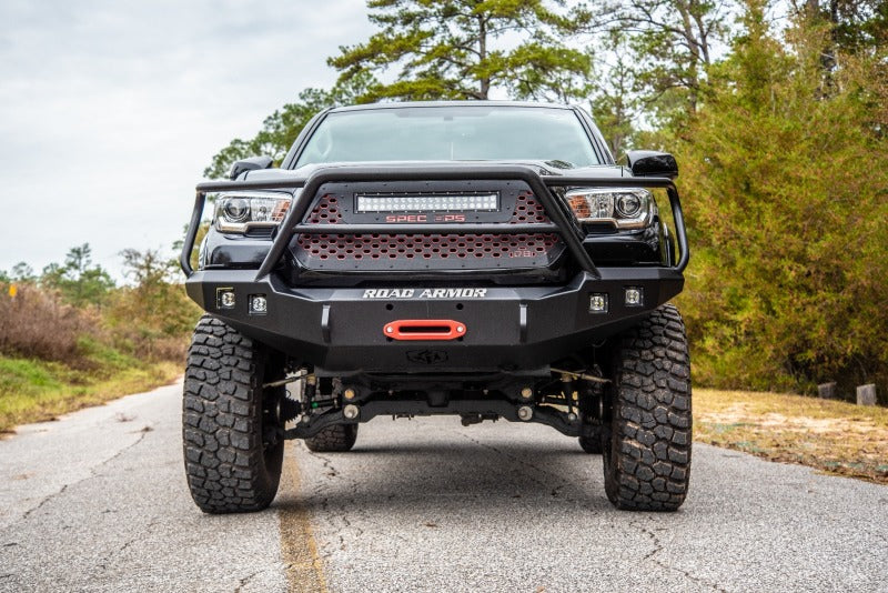 Road Armor 9161F5B 16-20 fits Toyota Tacoma Stealth Front Winch Bumper w/Lonestar Guard - Tex Blk