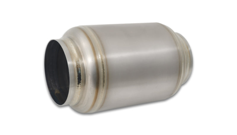 Vibrant 17630 um Muffler w/Natural Tip 3in. Inlet / 3in. Outlet / 4.25in Dia
