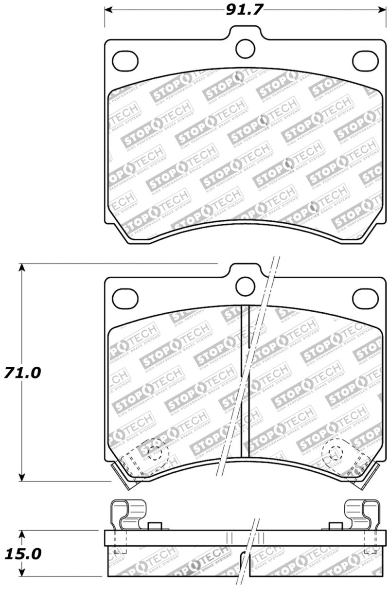 Stoptech 308.0473 Street Touring 91-03 Ford Escort ZX2 / 92-95 Mazda MX-3 Front Brake Pads