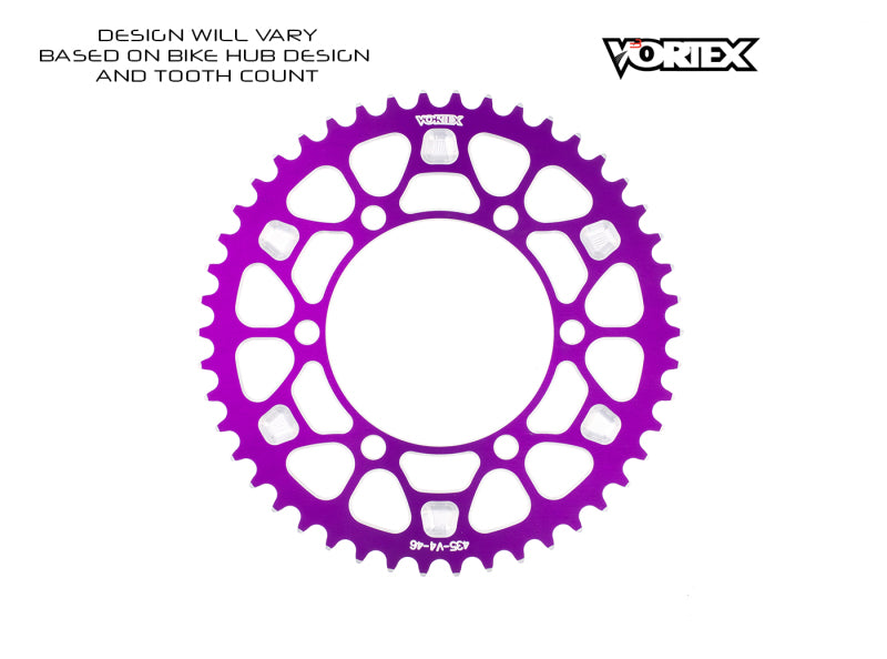 Vortex Racing V4 44 Tooth 520 Rear Sprocket - Purple