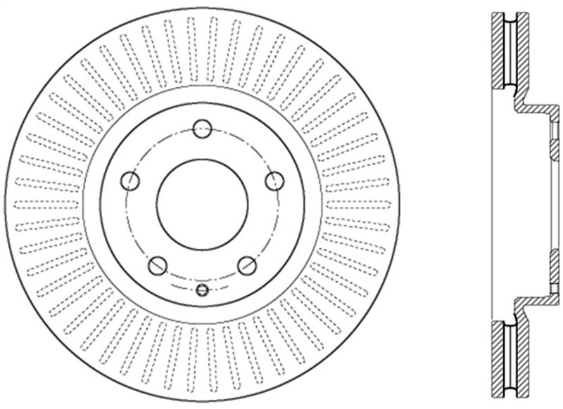 Stoptech 128.45084R Performance Front Right Brake Rotor