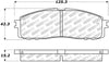 Stoptech 305.0622 Street Select Brake Pads - Rear
