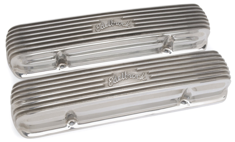 Edelbrock 4130 Valve Cover Classic Series fits Pontiac 1962-1979 301-455 CI V8 Polshed