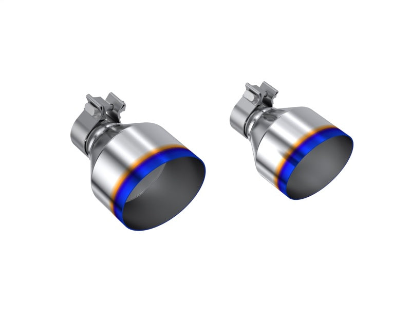MBRP T5202BE T304 SS Burnt End Tip 2.125inID, 5inOD Out, 7.25in Length, Pair 17-25 BRZ / GR86