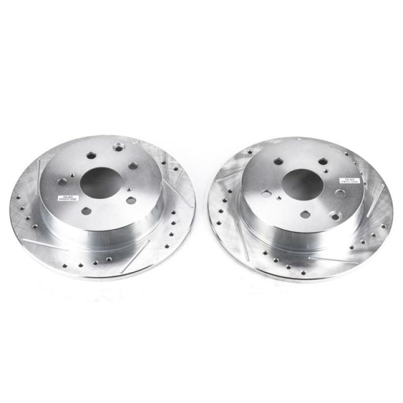PowerStop fits Pontiac 09-10 Vibe Rear Evolution Drilled & Slotted Rotors - Pair