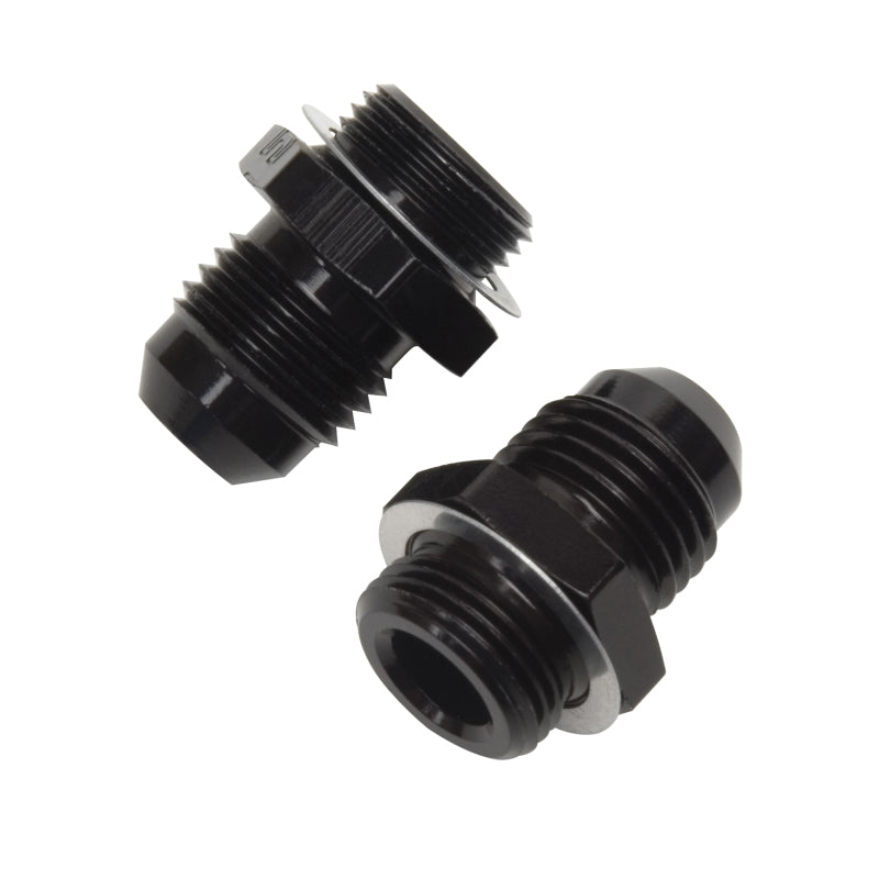 Russell 640203 Performance -6 AN Carb Adapter Fittings (2 pcs.) Black