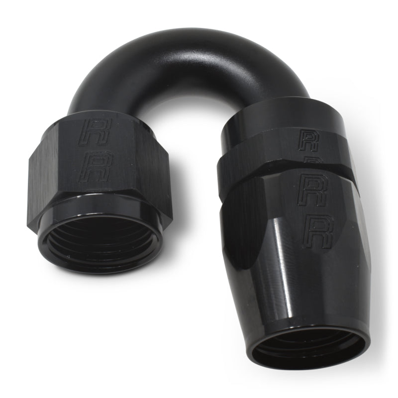 Russell 613505 Performance -6 AN Black 180 Degree Full Flow Swivel Hose End