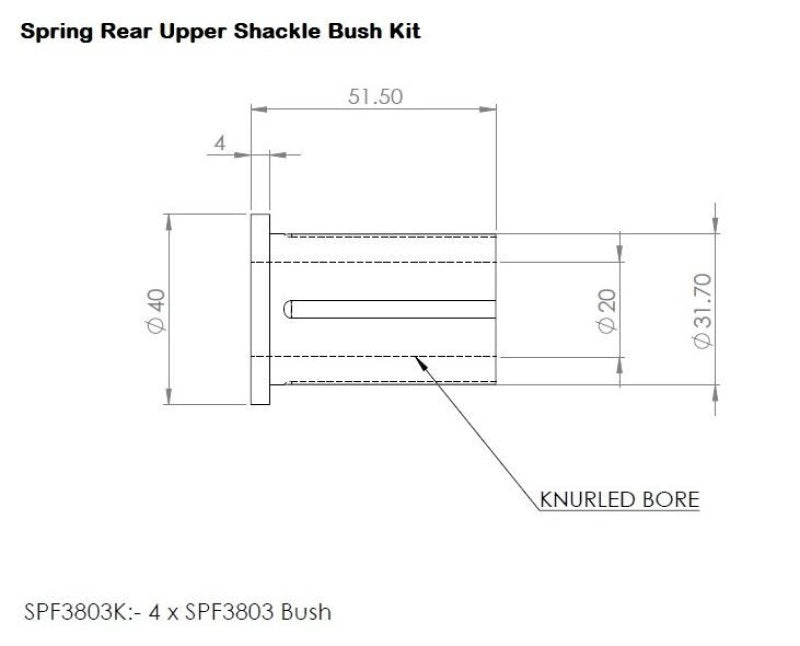 SuperPro SPF3803K fits Ford 19-23 Ranger Rear Shackle Bushing Kit