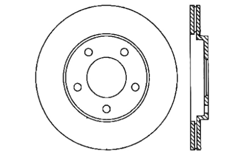 Stoptech 127.61087R 05-10 Ford Mustang Slotted & Drilled Right Rear Rotor