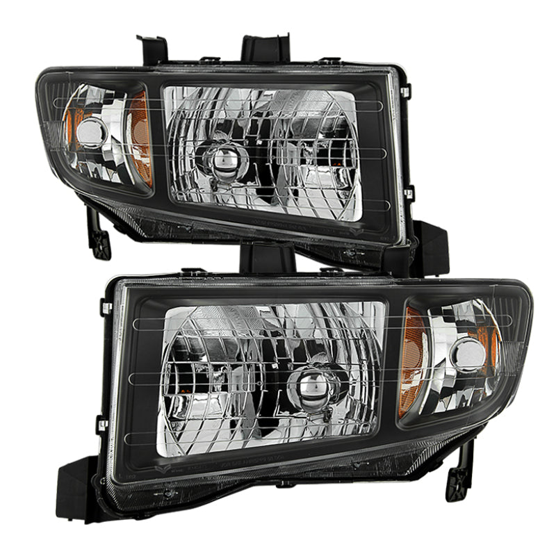 9025495 Xtune fits Honda 06-13 Ridgeline Crystal Headlights Black HD-JH-HRID06