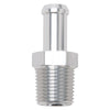 Edelbrock 8121 Hose End Straight 1/2In NPT to 1/2In Barb Clear Anodize