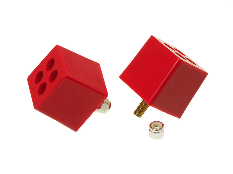 Prothane 19-1305 Universal Bump Stop 2X2X2 W 3/8in Stud - Red