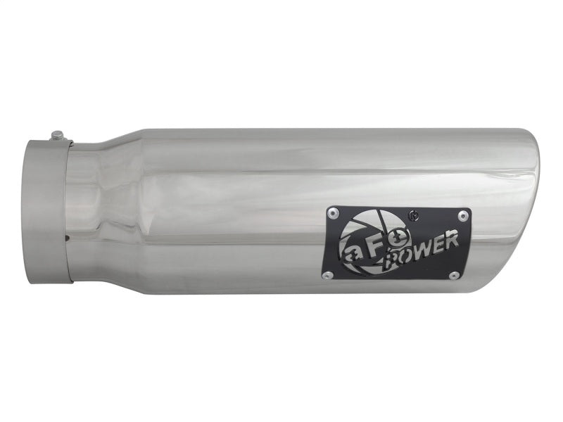 AFE 49T40501-P15 Exhaust Tip Bolt On Polished 4in Inlex x 5in Outlet x 15in