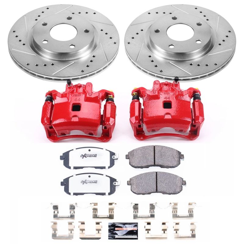 PowerStop fits Nissan Sentra Front Z26 Street Warrior Brake Kit w/Calipers