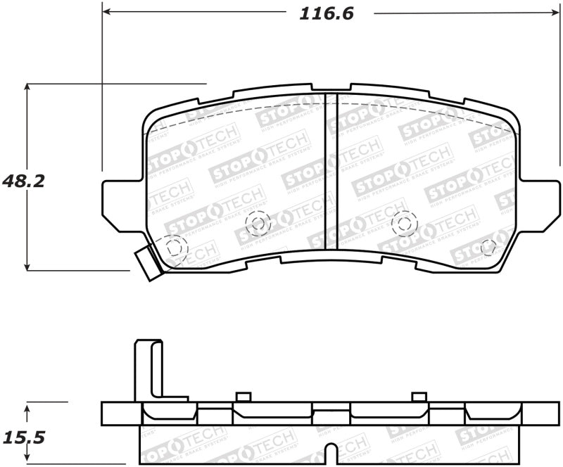 Stoptech 308.1698 Street Brake Pads - Rear