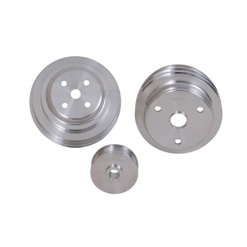 BBK 1598 GM Truck 305 350 Underdrive Pulley Kit - Lightweight CNC Billet Alumin