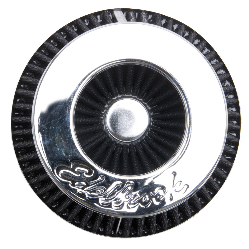 Edelbrock 43610 Air Filter Pro-Flo Series Conical 3 7In Tall Black/Chrome