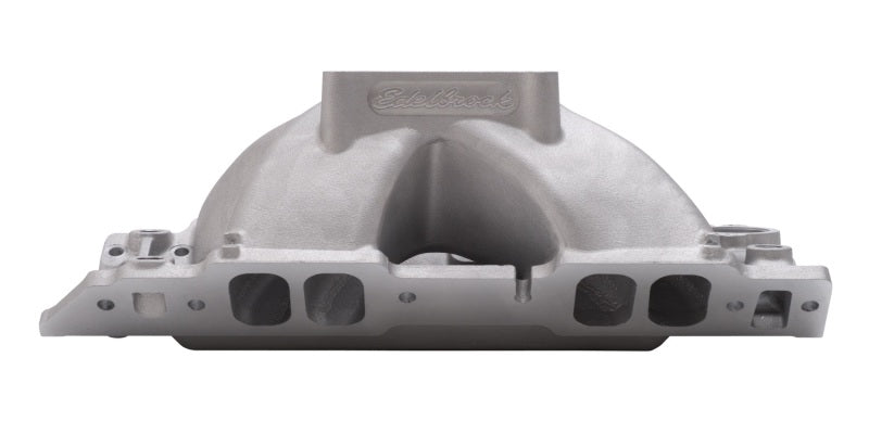 Edelbrock 2896 Manifold BBC Short Deck Super Victor 565 Conventional Rect Port Heads
