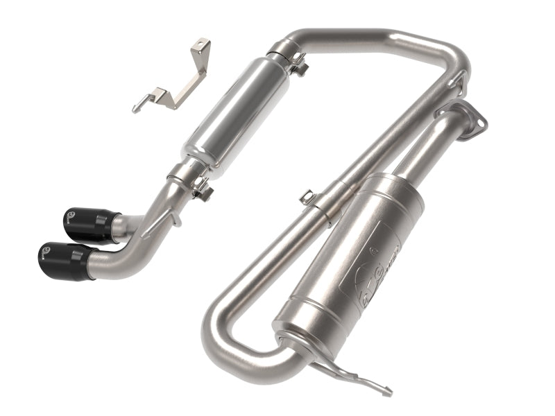 AFE 49-37020-B fits Suzuki Jimny Takeda 2-1/4in. 304 SS Cat-Back Exhaust w/ Blk