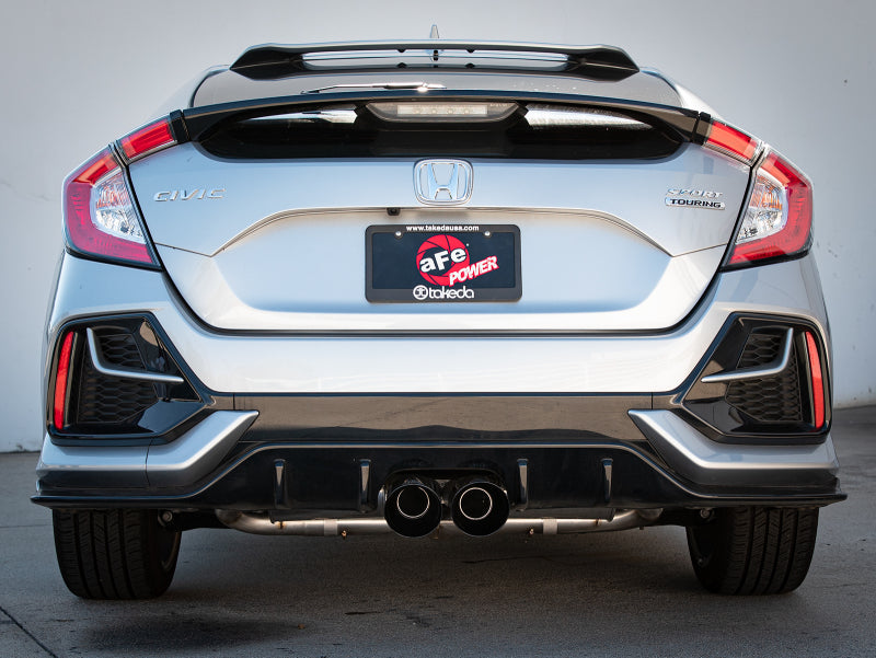 AFE 49-36624-B 3in 304 SS Cat-Back Exhaust System w/Black Tips 17-20 fits Hond