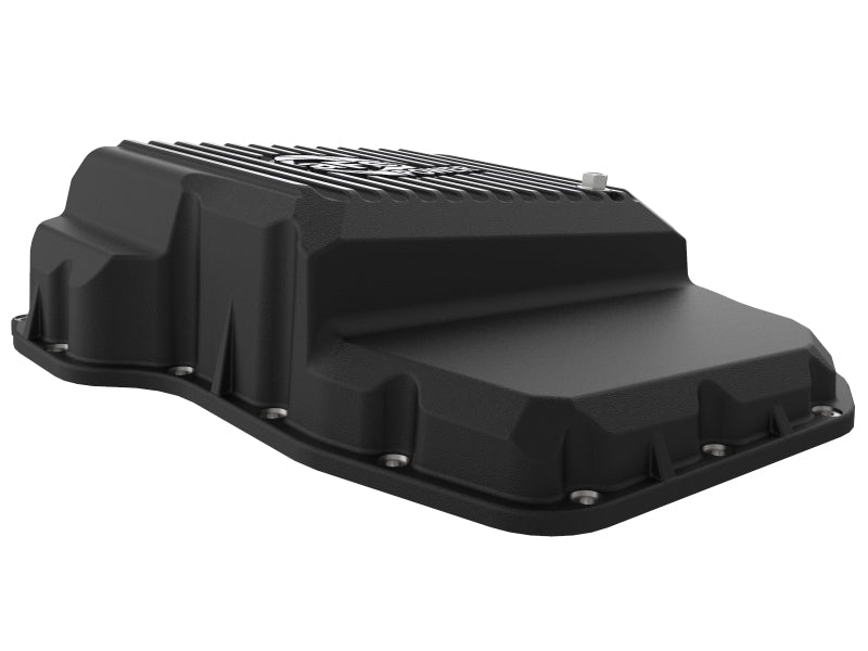 AFE 46-71160B ission Pan (Black w/ Machined Fins) 13-19 fits Dodge Diesel Truck