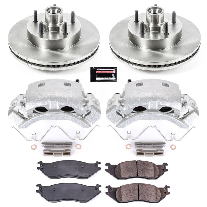 Power Stop KCOE4578 04 fits Ford E-150 Club Wagon Front Autospecialty Kit w/Cals