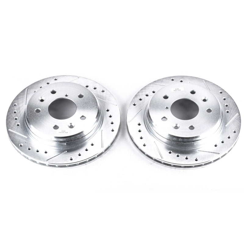 PowerStop fits Mazda 86-91 RX-7 Rear Evolution Drilled & Slotted Rotors - Pair