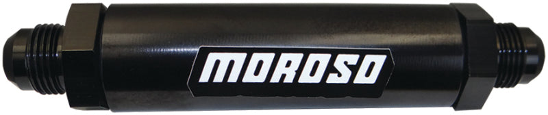 Moroso 65234 In-Line Fuel Filter - 6.5in -10An - 40 Micron SS Filter - Aluminum