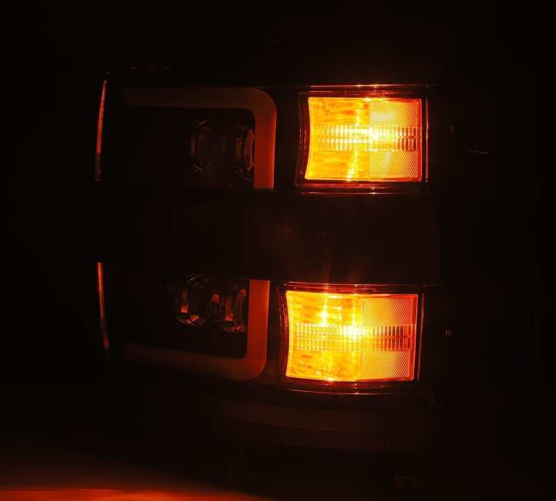 AlphaRex 880227 fits Chevy 15-18 2500HD NOVA LED Proj Headlights Plank Style Bl