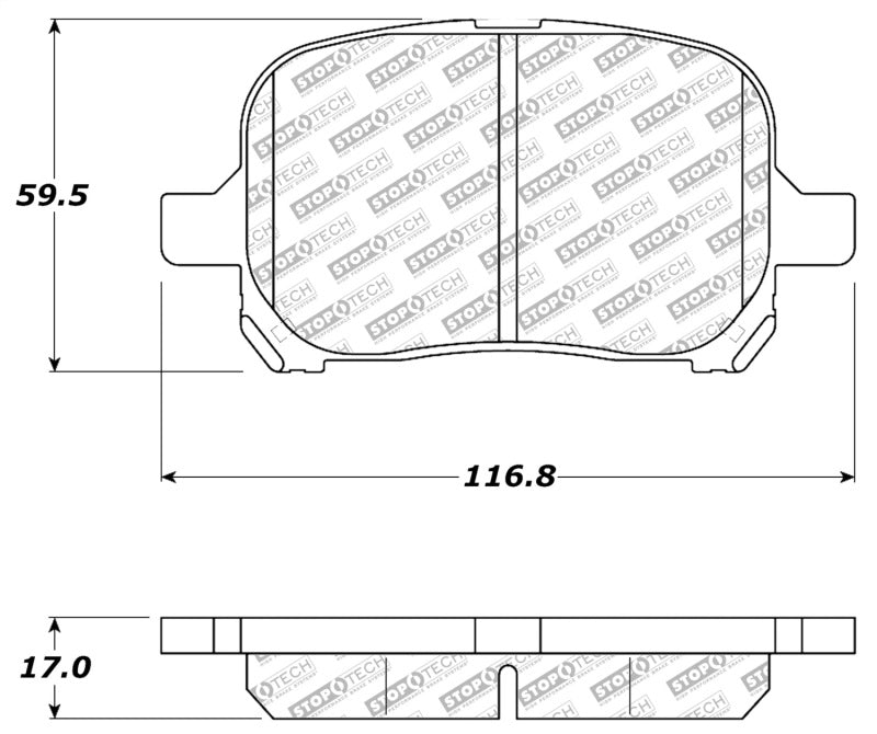 Stoptech 305.0707 Street Select Brake Pads - Front
