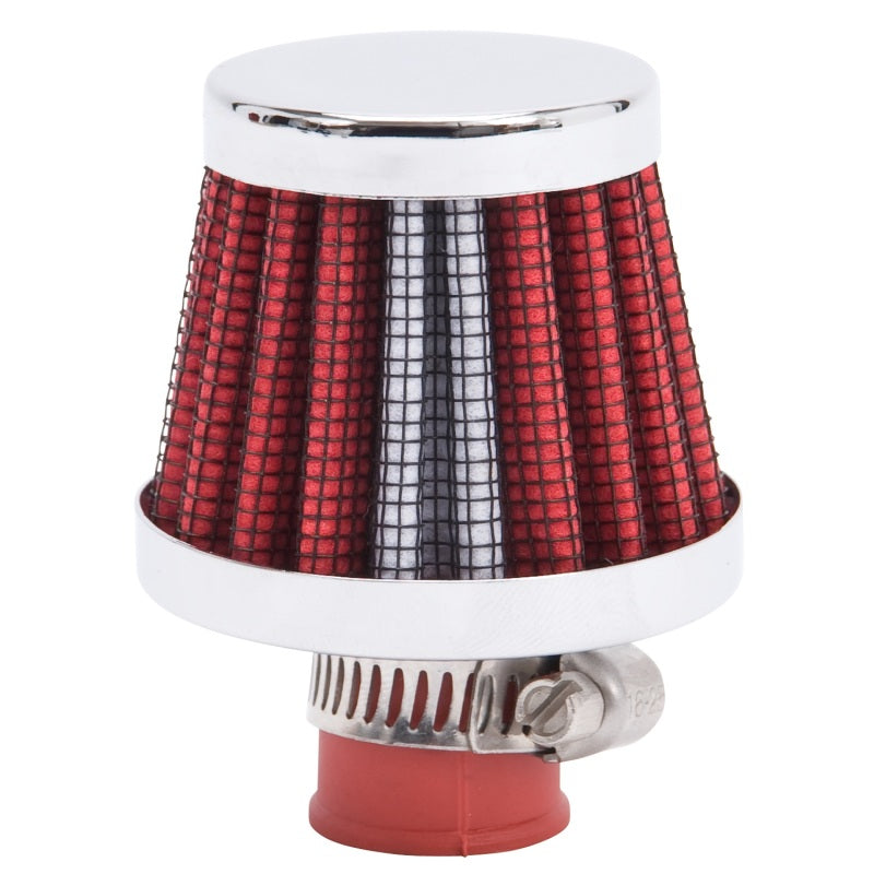 Edelbrock 43511 Valve Cover Breathers 9mm Inlet Red/Chrome