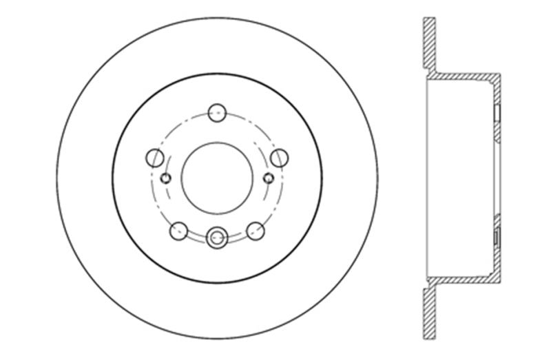 Stoptech 127.44188L Sport Drilled & Slotted Rotor - Rear Left