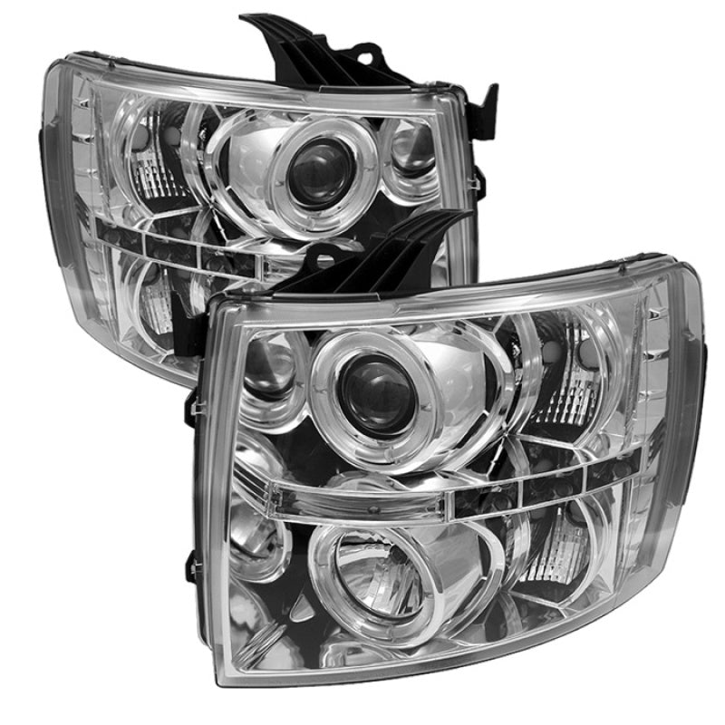 SPYDER 5009500 fits Chevy Silverado 1500 Projector Headlight LED Halo LED Chrome