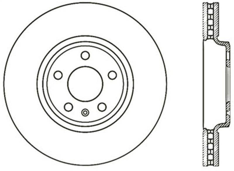 Stoptech 126.33123CSR 09-10 Audi A4 / 08-10 A5 / 10 Audi S4 Front Right Slotted Cryo Rotor