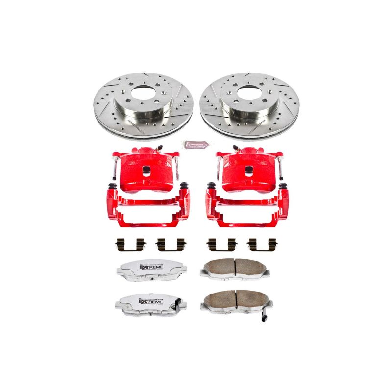 PowerStop fits Honda 01-05 Civic Front Z26 Street Warrior Brake Kit w/Calipers