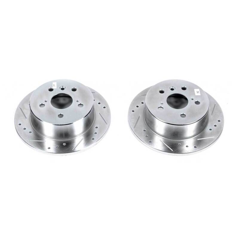 PowerStop fits Lexus 13-18 ES300h Rear Evolution Drilled & Slotted Rotors - Pair