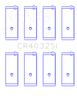 King CR4032SI0.25 fits Toyota 4AGE Performance Rod Bearing Set