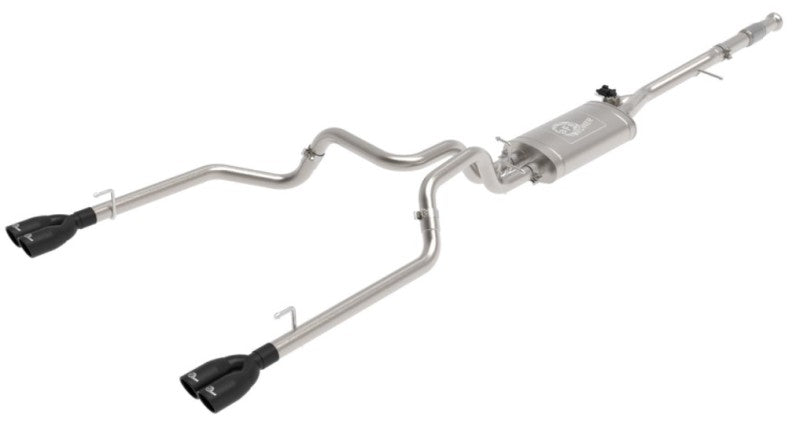 AFE 49-34139-B XV 3in 304 SS Cat-Back Exhaust w/ Cutout 19-21 fits GM Silverad