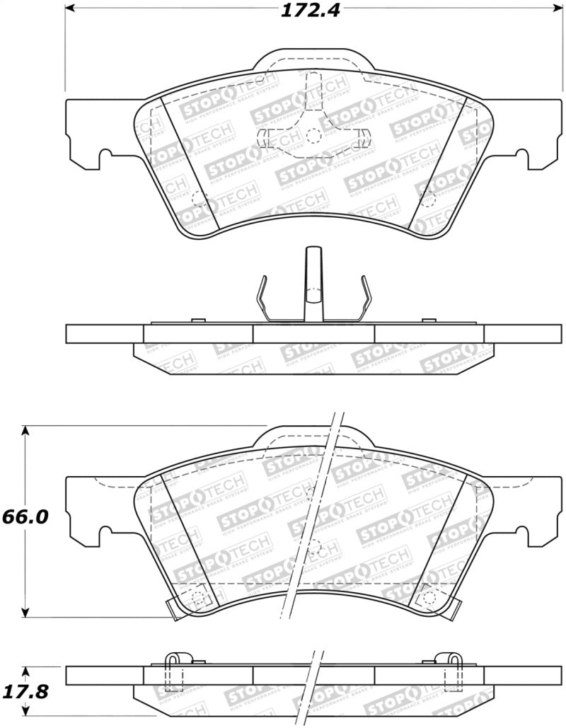 Stoptech 308.0857 Street Brake Pads
