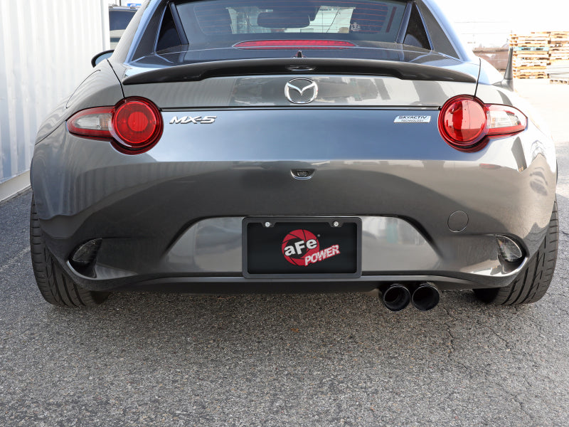 AFE 49-37004-B 2-1/2in 304 SS Axle-Back Exhaust w/ Black Tip 16-19 fits Mazda