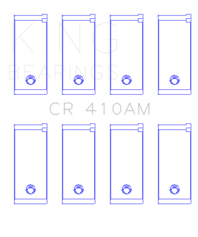 King Engine Bearings CR410AM040 fits Ford 105E/107E/109E/G2/J3E/2737E/3036E Connecting Rod Bearing Set