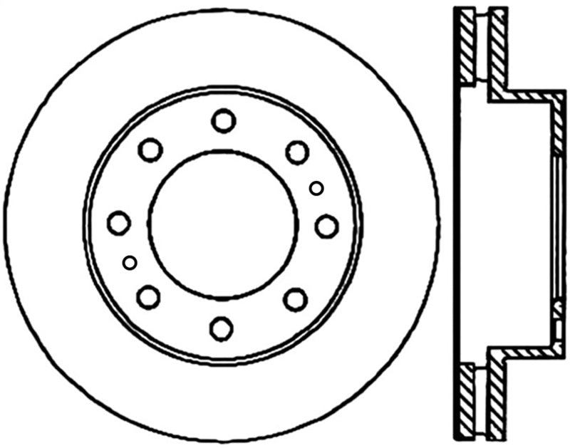 Stoptech 126.66059CSR Power Slot 02-04 Avalanche 2500 w/ 2in Raise Front Right Slotted CRYO Rotor