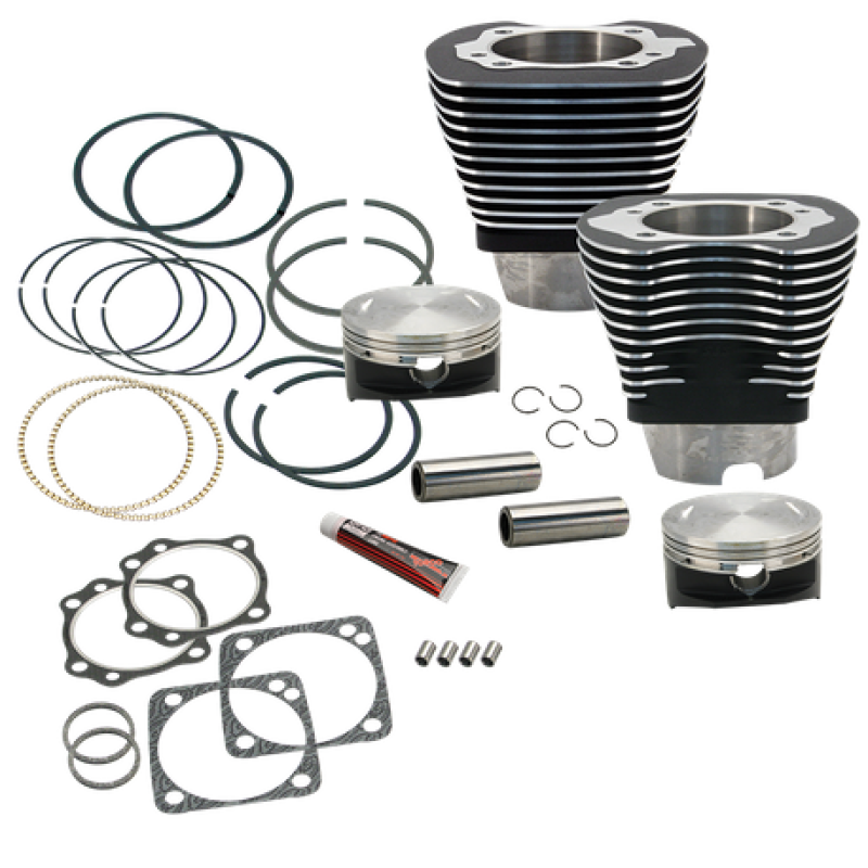 S&S 910-0225 Cycle 84-99 BT 4 1/8in Bore Cylinder & Piston Kit For S&S V117 Engi